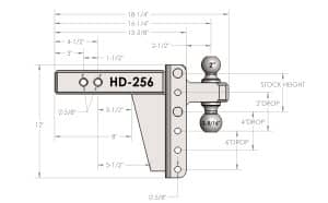 2.5″ Heavy Duty 6″ Drop/Rise Hitch