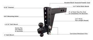 2.5″ Heavy Duty 8″ Drop/Rise Hitch