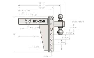 2.5″ Heavy Duty 8″ Drop/Rise Hitch